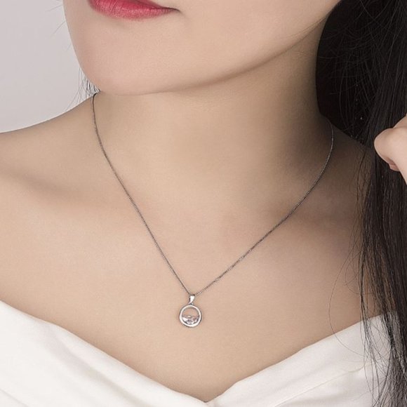 NEW 925 Sterling Silver Crystal Necklace - Picture 5 of 5